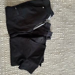 Black FIGS top and pants